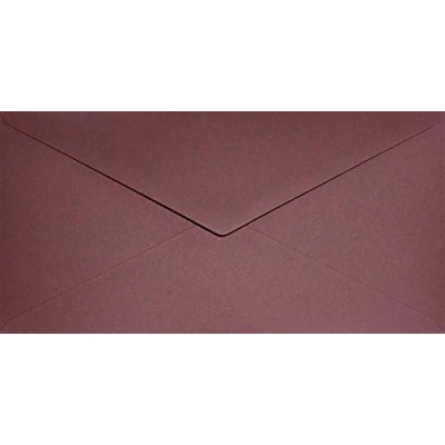 Imagen de Netuno 100 sobres largos de color burdeos DL 110 x 220 mm 120g Keaykolour Carmine solapa en pico engomada sin ventana coloridos lisos reutilizables para invitaciones tarjetas Navidad boda bautizos