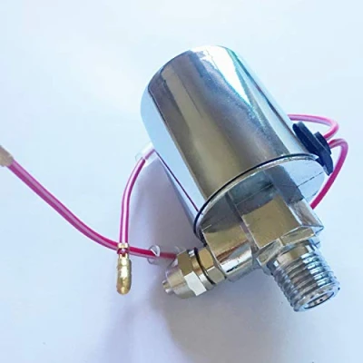 Imagen de YIYIDA Válvula solenoide de bocina Plata 6.35mm Electromagnetic Switch 24V Cuerno eléctrico Válvulas Control electrónico Valve