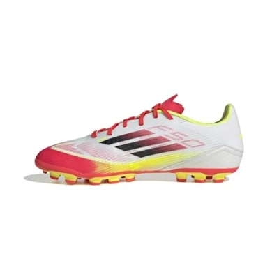 Imagen de adidas F50 League Football Boots Artificial Ground, Botas de fútbol Unisex Adulto, Cloud White/Core Black/Solar Yellow, 42 EU