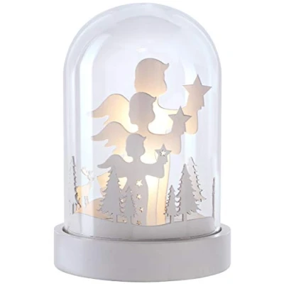 Imagen de WeRChristmas Decoración de ángel cúpula Navidad preiluminada, Multicolor, 18 cm