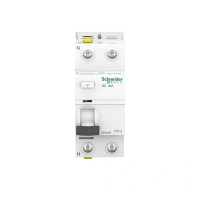 Imagen de Schneider Electric A9Z21240 Disyuntor de Corriente Residual iID, 2P, 30 mA, Tipo A, 40 amperios, Ampere