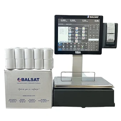 Imagen de 100 Rollos Papel Térmico 57x55 Rollo Ticket Termico Térmicos Para Impresoras TPV, Cajas Registradoras, Tickets y Recibos