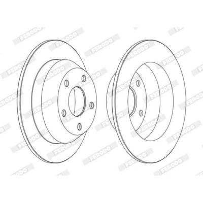 Imagen de FERODO PREMIER Coat+ disc DDF1553C Disco de freno 305 10 5 macizo revestido sin tornillos JEEP: CHEROKEE II, GRAND 2
