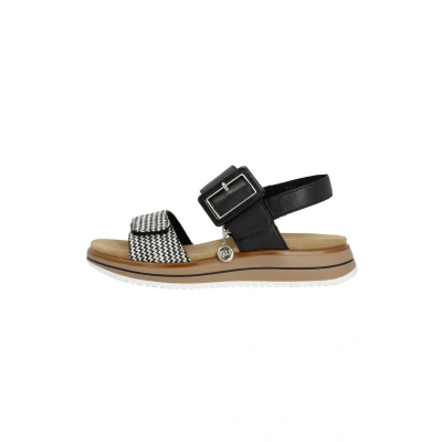 Imagen de Remonte Sandalia piel y textil con velcro, hebilla cuña Mujer negro para: color: talla: 38