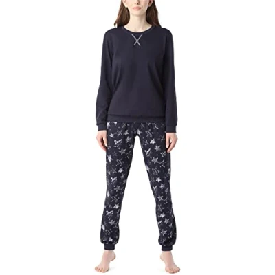 Imagen de Merry Style Pijama Conjunto Camiseta y Pantalones Mujer MS10 168 (Marino (Estrellas de Plata), S)