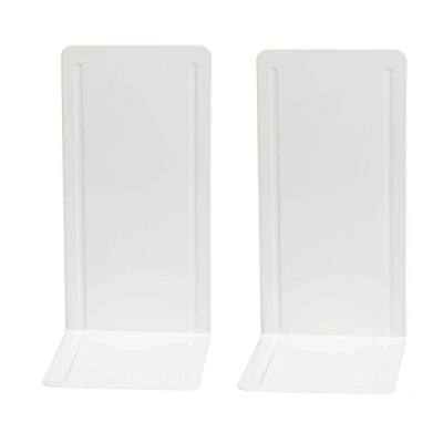 Imagen de Wedo 1021200 Sujetalibros de metal, alto, 2 unidades, 14 x 12 24 cm, color blanco