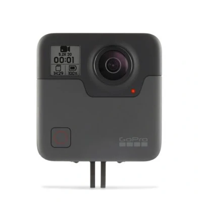 Imagen de GoPro Fusion Videocámara 360º deportiva (vídeo 5,2K a 30 fps / 3K 60 fps, fotos de 18 MP, sumergible hasta 5m, control por voz), color negro