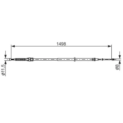 Imagen de BOSCH 1 987 482 789 Cable de Freno Mano 1498 SEAT: Leon III SC