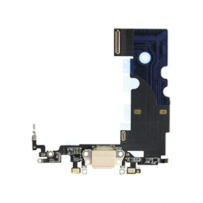 Imagen de OnlyTech Conector de Carga Repuesto Compatible con iPhone 8 Dock Cable Flex, Micrófono y Antena. Color Oro