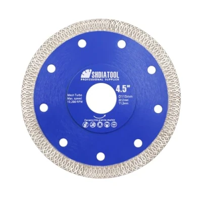 Imagen de SHDIATOOL Disco de Corte Diamante 115mm con X Malla Turbo Hoja Sierra para Porcelana Azulejos Cerámica Mármol