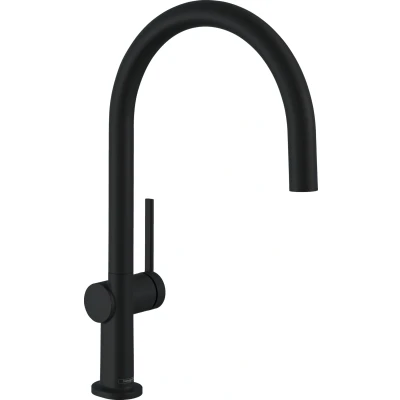 Imagen de hansgrohe Talis M54 grifo de cocina, 1 tipo chorro, mezclador monomando cocina 220 mm, fregadero con caño giratorio, negro mate, 72804670