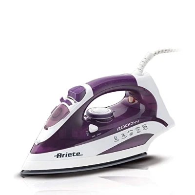 Imagen de Ariete 6235 Plancha (Plancha vapor seco, Suela de cerámica, 2 m, 140 g/min, Púrpura, Blanco, 28 g/min)