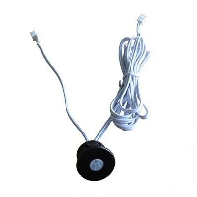Imagen de Mini DC12V Interruptor de detección corredor sensor movimiento infrarrojo encendido/apagado LED PIR, negro