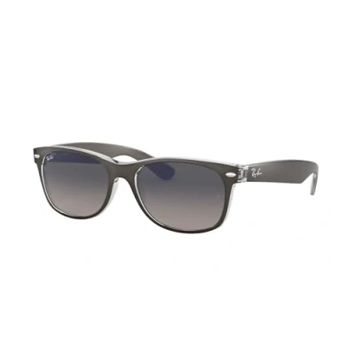 Imagen de Ray Ban New Wayfarer, Gafas de Sol Unisex adulto, Gris (Gunmetal and Transparent 614371), 55 mm