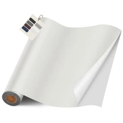 Imagen de Cuero Adhesivo Parches, 40 x 400 cm para Tapizar, Parches de Adhesivos Polipiel Adhesiva Sofá, Asiento Coche, Muebles, Chaquetas（Plano Marfil blanco）