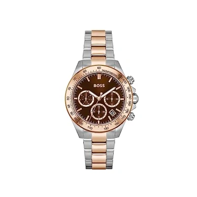 Imagen de BOSS Reloj Analógico de Cuarzo multifunción para mujer con Correa en Acero Inoxidable dos tonos 1502617