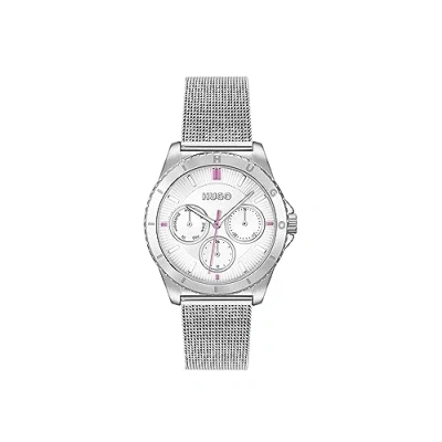 Imagen de HUGO Reloj Analógico de Cuarzo multifunción para Mujer Colección #Dance Collection con Correa en Acero Inoxidable