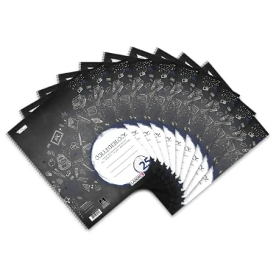 Imagen de Landre College 100050571 Lote de 10 libretas A4, 80 hojas cuadriculadas con margen, 70 g/m²