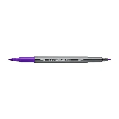 Imagen de Staedtler aquarell Journey 3001 6 Rotulador de doble fibra (10 rotuladores violetas, punta fina y pincel flexible, se puede pintar en agua)