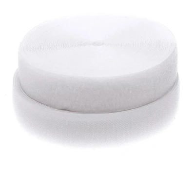 Imagen de TUKA 25m x 50mm Hook y Loop Bandas para coser, no autoadhesivas, 50 mm de ancho, Gancho bucle cinta, vuelta sin adhesivo, Cinta Bucle, blanco, TKB5030 white