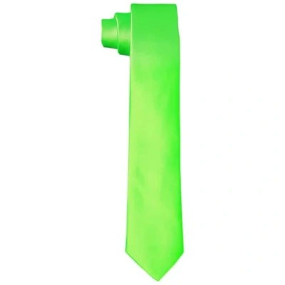 Imagen de DonDon corbatas para hombres hechas a mano aspecto seda 6 cm Manzana verde