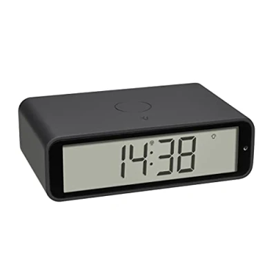 Imagen de TFA Dostmann Twist 60.2560.10 Radio Despertador con Pantalla giratoria de 180, Alarma función repetición Alarma, retroiluminación, Color Antracita, 117 x 71 37 mm, plástico