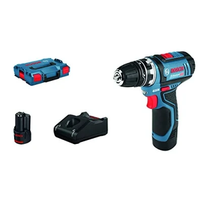 Imagen de Bosch Professional Atornillador a Batería 12 V, 1 Cabezal FlexiClick, 2 Baterías x 2.0 Ah, en L Box, Azul, 30 Nm