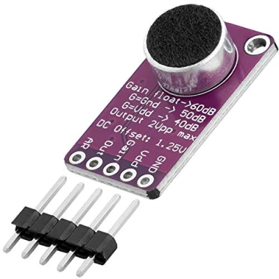Imagen de AZDelivery MAX9814 Micrófono AGC, Modulo Amplificador Microfono Control Automatico Ganancia Compatible con Arduino E Book Incluido!