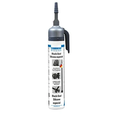 Imagen de WEICON Black Seal 200 ml Adhesivo de silicona para sellado tanques motor Resistente al calor Negro