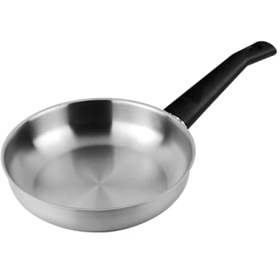 Imagen de MAGEFESA Essencial Inox Sarten Plateada 18 cm de Acero Inoxidable, Sin Recubrimiento ni Antiadherente, Ecológica, Todo Tipo Cocinas, Inducción