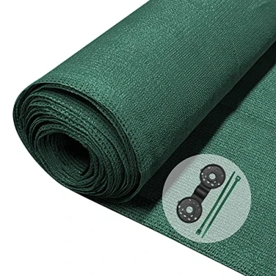 Imagen de VOUNOT Malla Sombreo y Ocultación 1x10m, Valla Privacidad 150 g/m² HDPE Protección UV, Red de Sombra con Clips Bridas, para Jardín, Huerto, Balcón, Verde