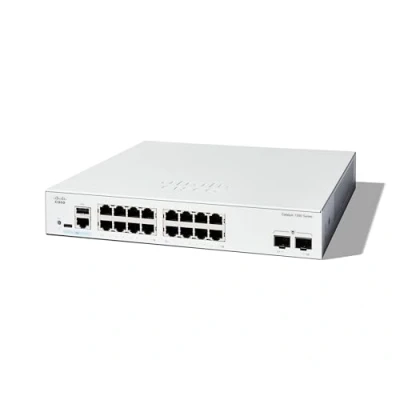 Imagen de Cisco Switch administrado Catalyst 1300 16T 2G, GE de 16 Puertos, SFP 2x1, protección Limitada por Vida (C1300 2G)