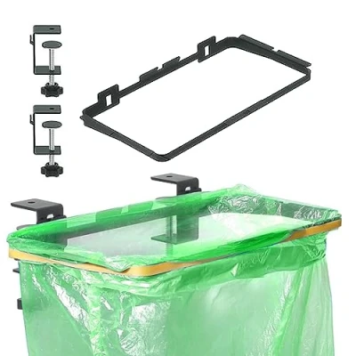 Imagen de Soporte para Bolsas de Basura,Soporte Bolsa Basura Colgante, Acero Inoxidable,Soporte Organizador
