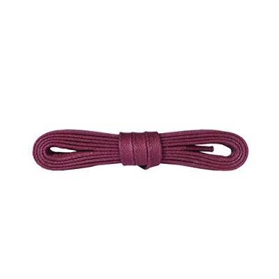 Imagen de Kaps Cordones Botas Planos Encerados, 100% Algodón Fino, Coloridos, Ancho 5 mm, Muchos Colores y Longitudes, Hechos en Europa (90 cm 36 pulgada 6 pares de ojales / 26 Burdeos)