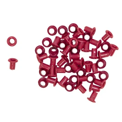 Imagen de Craftelier Pack de 50 Ojales Mini Ideales para Tarjetería, Scrapbooking y Manualidades Válidos Diversos Materiales Tamaño Aprox. Diámetro Interior 3 mm Exterior 5 Color Burdeos