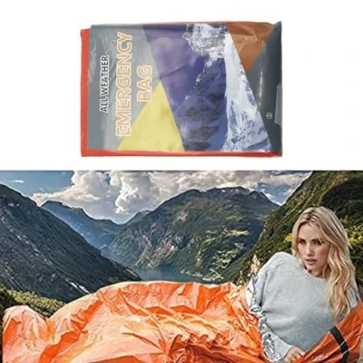 Imagen de Saco Dormir Emergencia,Sleeping Bag,Saco Termico,Manta termica,Mantas Termica de Aluminio,Supervivencia Bivy para Vivac,Cámping,Excursionismo,Trekking