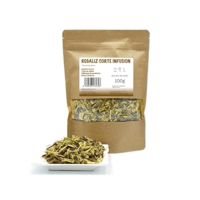 Imagen de FRISAFRAN regaliz de Palo Corte infusion Té Raíz cortada Digestiva Detox Directamente del productor 100g