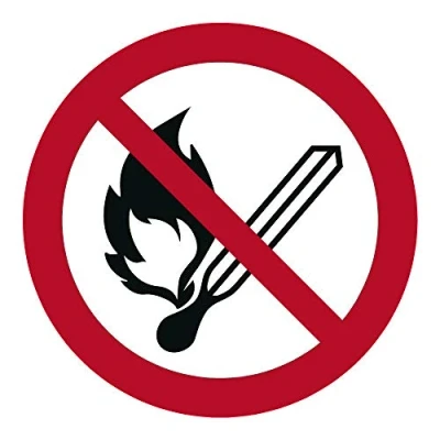 Imagen de 5 pegatinas de Prohibido el paso, 9,5 cm diámetro, señales advertencia con protección UV para interiores y exteriores