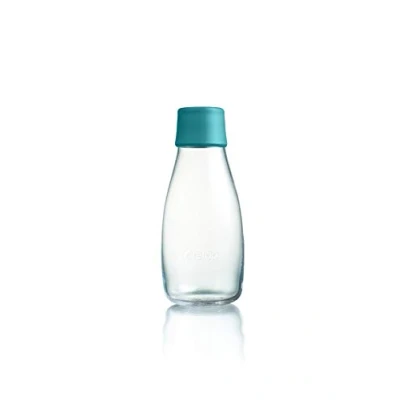 Imagen de Retap 0.3 Botella de agua vidrio, verde petróleo, pequeña
