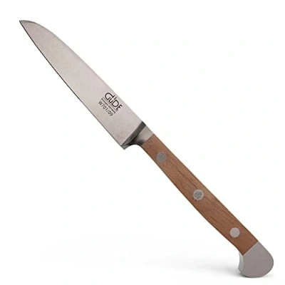 Imagen de GÜDE Solingen Cuchillo para pelar forjado, 9 cm, madera de nogal, ALPHA WALNUT doble virola, Hecho a mano en Alemania