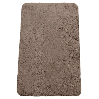 Imagen de Brandsseller Alfombra de baño (60 cm x 90 cm, Lavable, Antideslizante, Microfibra Suave, Rectangular, Color marrón