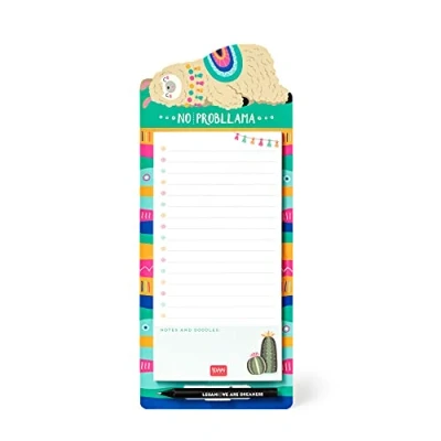Imagen de Legami Bloc de notas magnético, Don&#039;t Forget, 11 x 26 cm, papel certificado FSC®, 80 g/m², soporte cartón duro, base magnética, tema llama, 60 hojas desmontables
