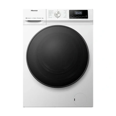 Imagen de Hisense WFQA1014EVJMW Lavadora con Vapor, Conectividad Wifi, Carga Frontal 10 Kg Lavado, 1400 rpm, Motor Eficiente Inverter, Sistema Antibalanceo, Puerta XL, Gran Display LED