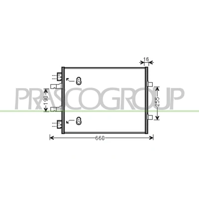 Imagen de PRASCO OP934C001 Condensador 15 Aluminio 661 R 134 A RENAULT: TRAFIC 2 Kasten, Bus, 2, OPEL: Vivaro Combi, Furgón