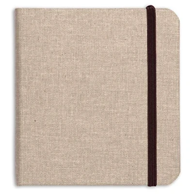 Imagen de Clairefontaine 96102C Cuaderno de viaje Goldline 64 páginas papel dibujo blanco 15 x cm, 180 g, tapa tejada y cierre elástico