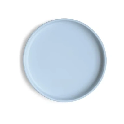 Imagen de mushie Platos de Silicona para Niños con Ventosa Antideslizante Accesorios Aprendizaje Bebés y Pequeños Resistente al Lavavajillas Microondas Powder Blue