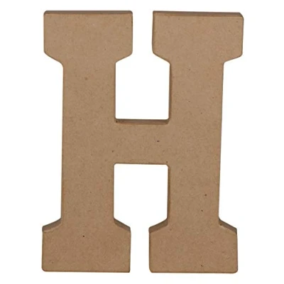 Imagen de Clairefontaine ES Décopatch AC859C Un support en papier brun mâché 15,3x2,5x20 cm, Lettre majuscule H