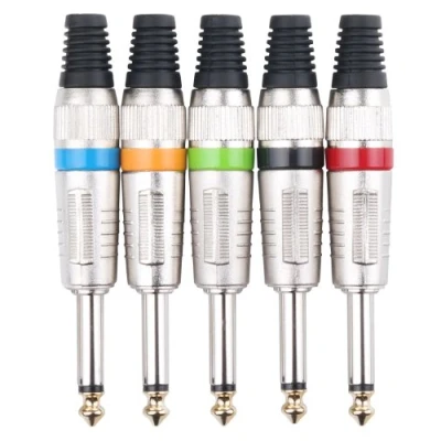 Imagen de Pronomic set de clavijas jack 6,35mm 5x colores