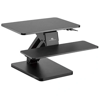 Imagen de Maclean MC882 Base para Teclado y Monitor/Ordenador Portátil con Ajuste de Altura, Negro