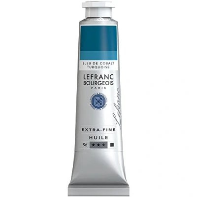 Imagen de Lefranc Bourgeois Óleo Extra Fino 40ml Tubo de pintura, Turquesa Cobalto